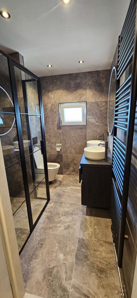 Badkamer in marmerlook